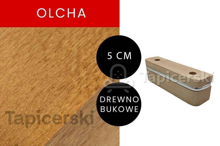Nóżka Drewniana |H-5 cm|Chrom|Olcha