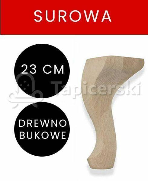 Noga Ludwik|H-23cm|Surowa