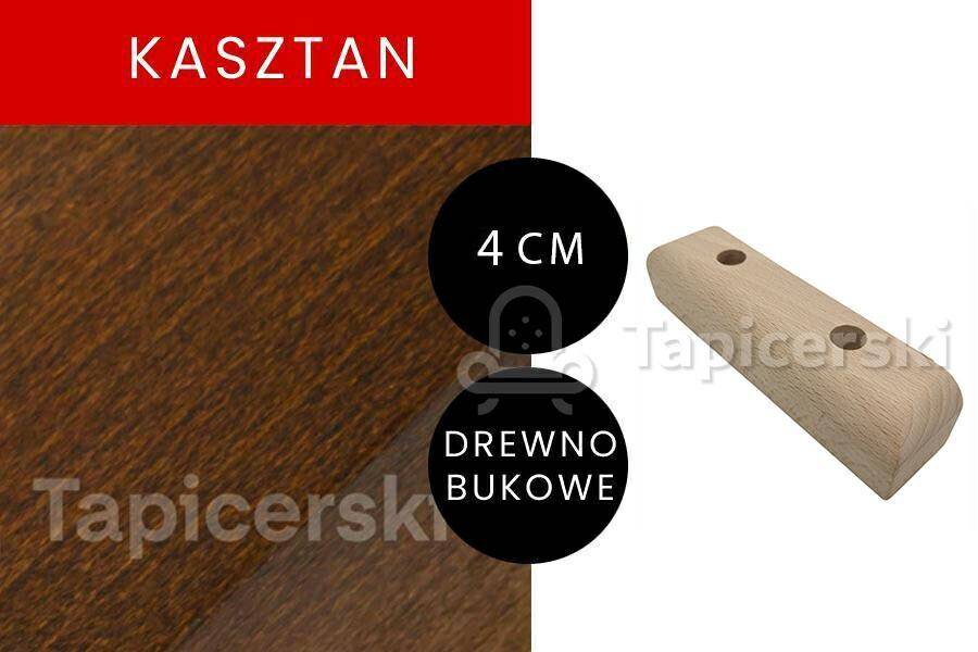 Nóżka Drewniana |H-4 cm L-14 cm|Kasztan