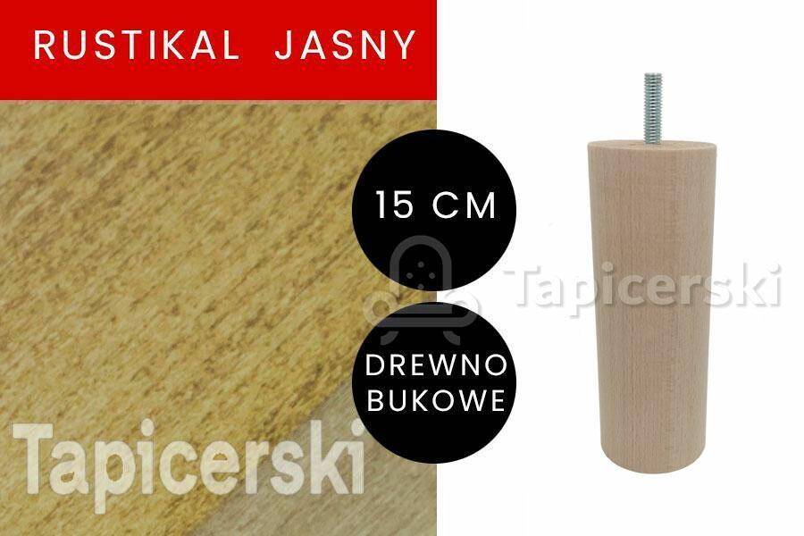 Noga  Wałek | H-15 cm|Rustikal Jasny