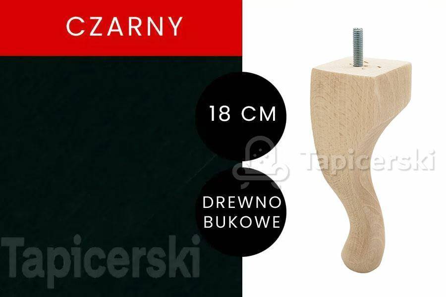 Noga Ludwik Mini|H-18cm|Czarny