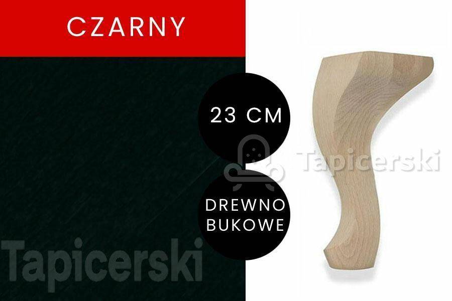 Noga Ludwik|H-23cm|Czarny