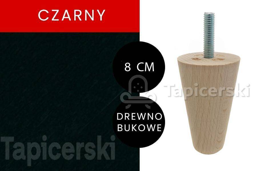 Noga Marchewka |H-8 cm|Czarny