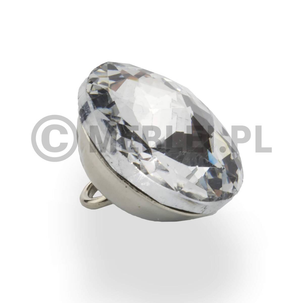 Guzik  Diament | Przeźroczysty | Szklany |Kryształ GB 18 mm  (Zdjęcie 2)