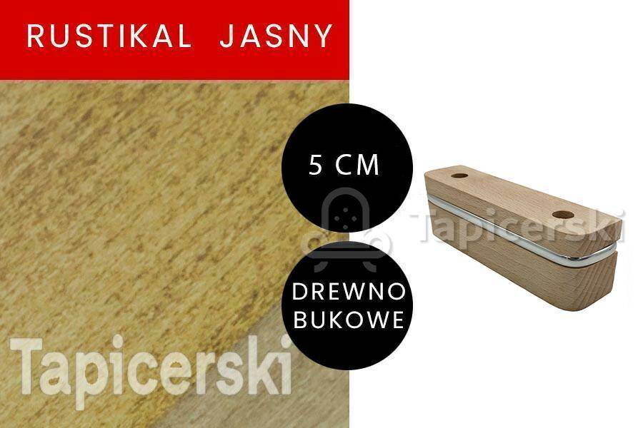 Nóżka Drewniana |H-5 cm|Chrom|Rustikal J