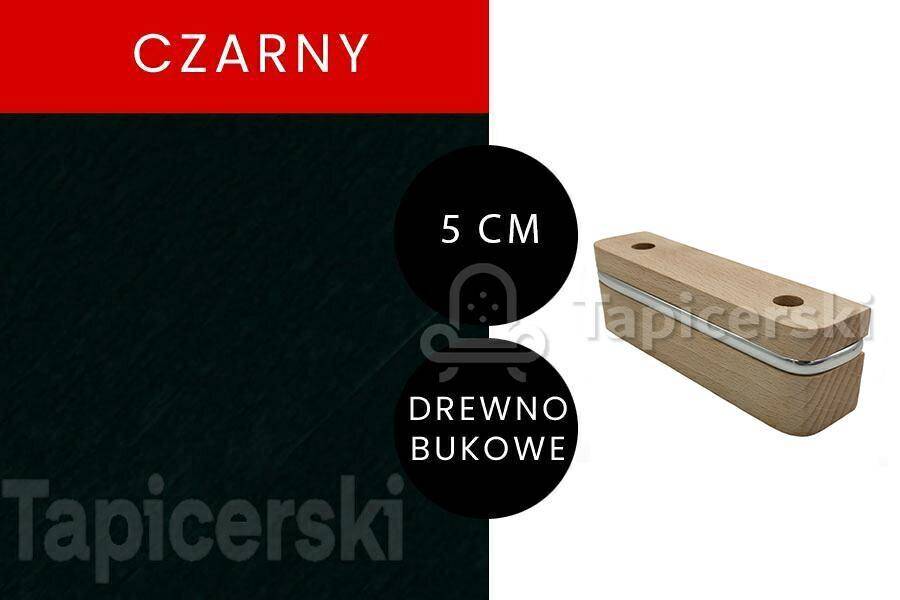 Nóżka Drewniana |H-5 cm|Chrom|Czarny