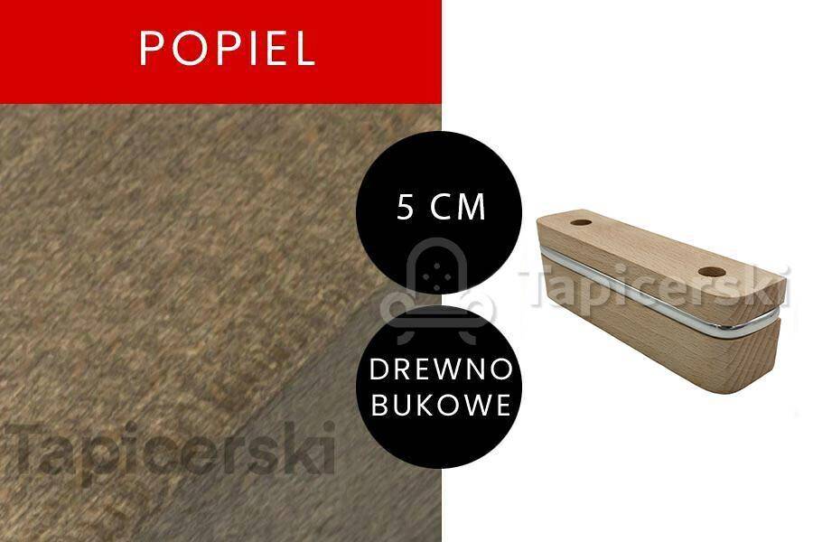 Nóżka Drewniana |H-5 cm|Chrom|Popiel