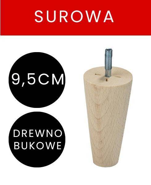 Noga Marchewka|H-9,5 cm|Surowa