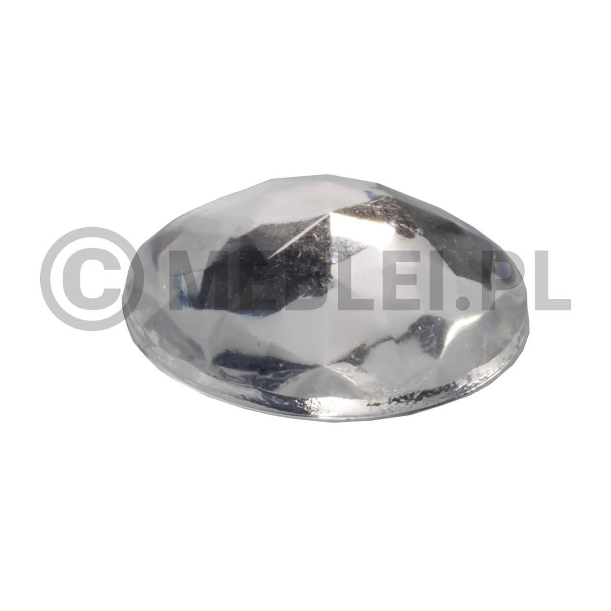 Guzik  Diament | Przeźroczysty | Szklany |Kryształ R17 18 mm   (Zdjęcie 2)