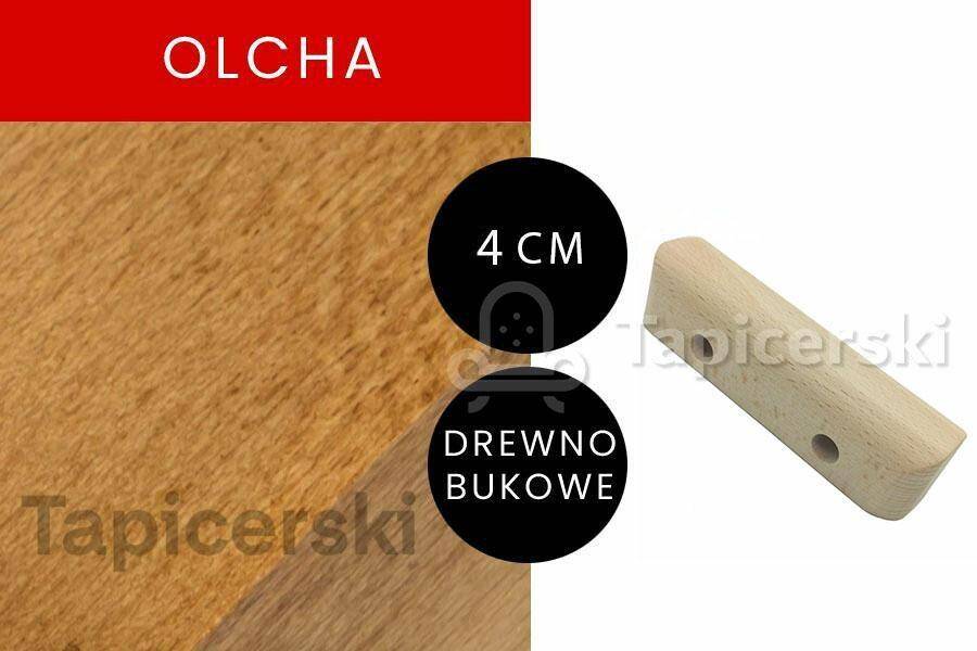 Nóżka Drewniana |H-4 cm L-14 cm|Olcha