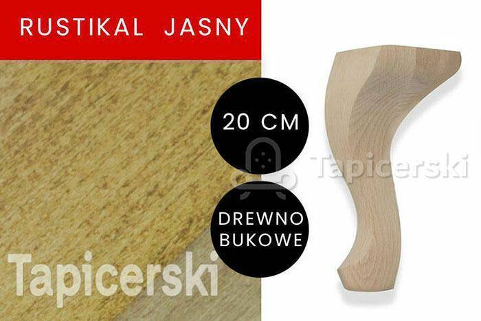 Noga Ludwik | H-20cm| Rustikal Jasny