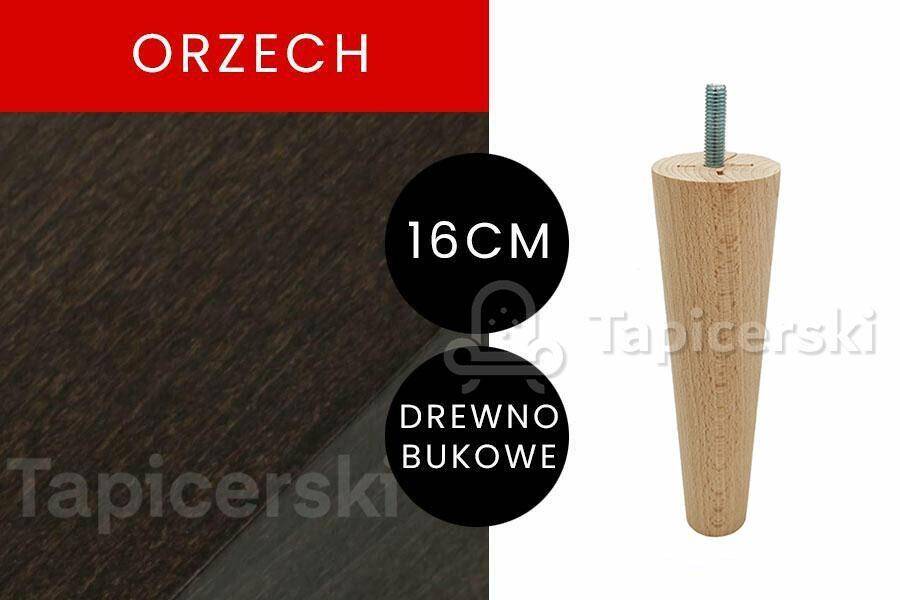 Noga Marchewka |H-16 cm|Orzech