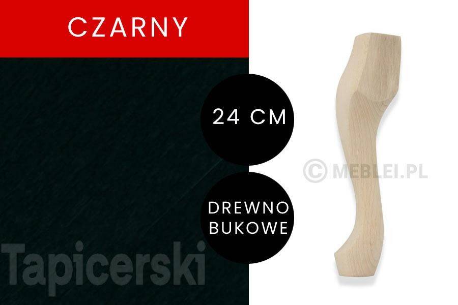 Noga Ludwik|H-24cm|Czarny