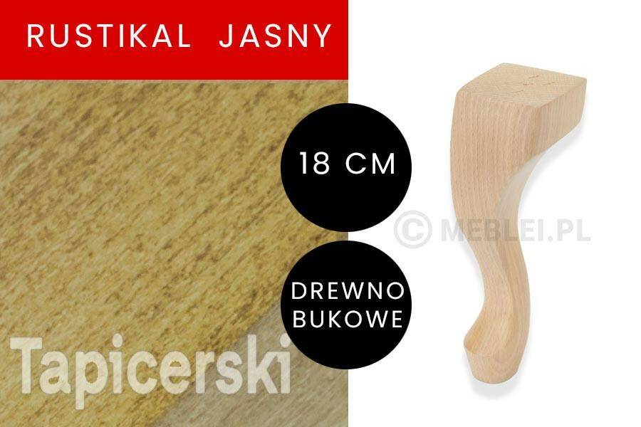 Noga Ludwik Mini|H-18cm|Rustikal Jasny