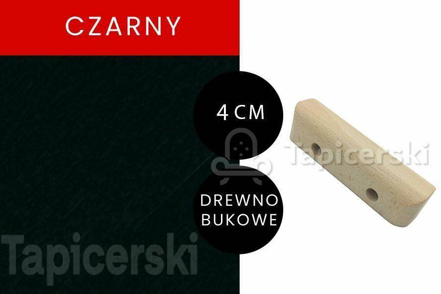 Nóżka Drewniana |H-4 cm L-14 cm|Czarny