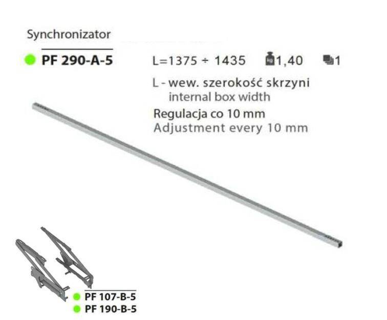 PF 290-A-5 SYNCHRONIZATOR TYP G L=1345mm