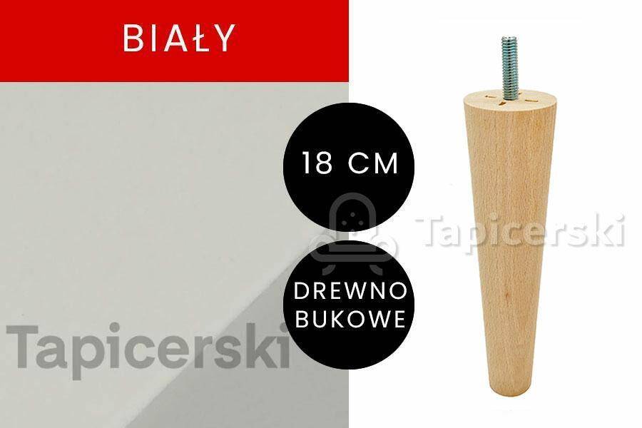 Noga Marchewka |H-18 cm|Biały