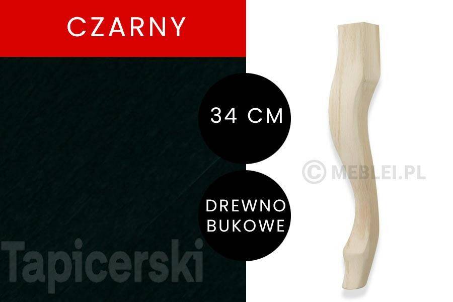 Noga Ludwik|H-34cm|Czarny