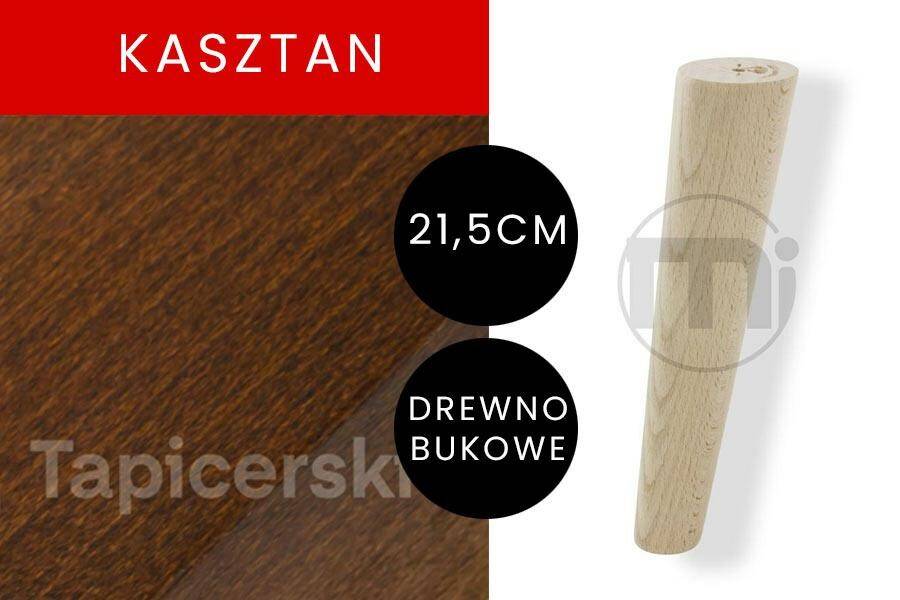 Noga Marchewka Skośna |H-21,5 cm|Kasztan