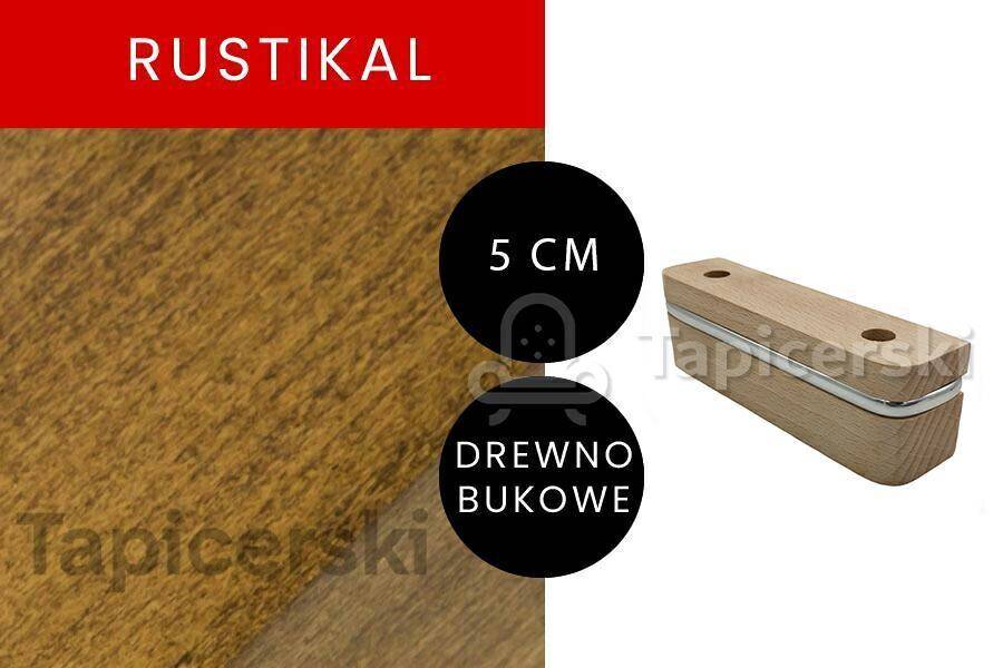 Nóżka Drewniana |H-5 cm|Chrom|Rustikal