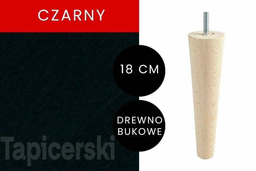 Noga Marchewka |H-18 cm|Czarny