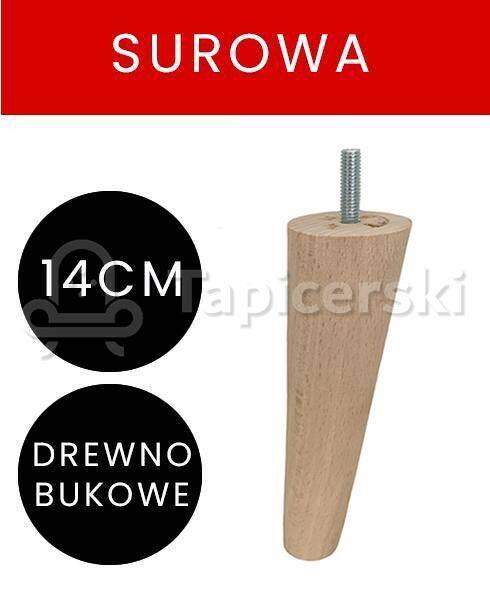 Noga Marchewka Skośna |H-14 cm|Surowa