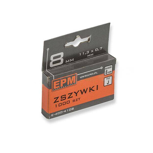 Zszywki EPM 8 mm Typ J-008 OPAK E-400-4108 [1000 SZT]