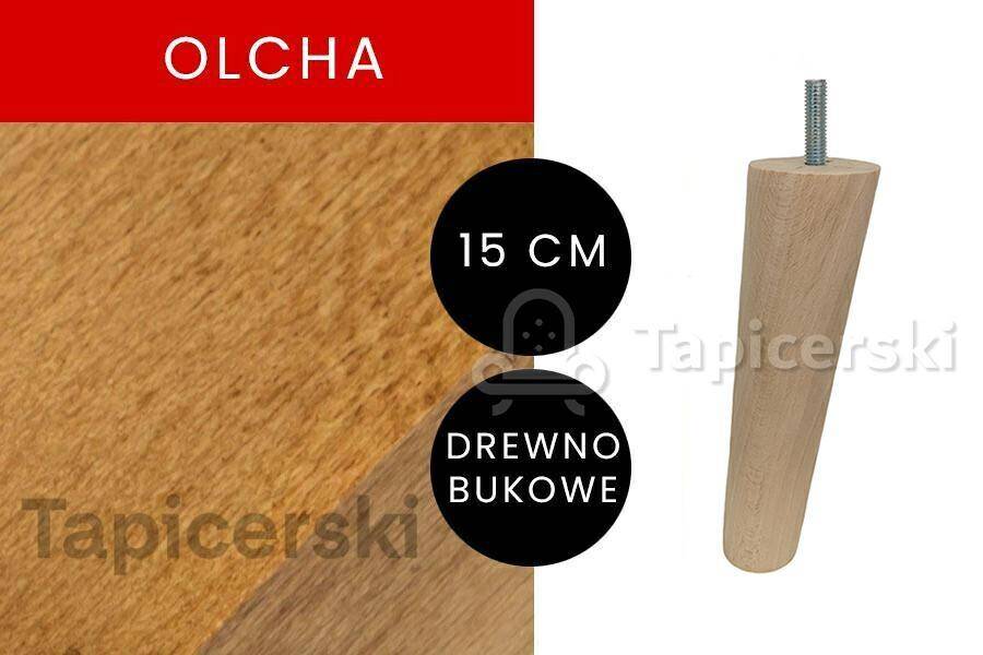 Noga Marchewka Skośna|H-15 cm|Olcha