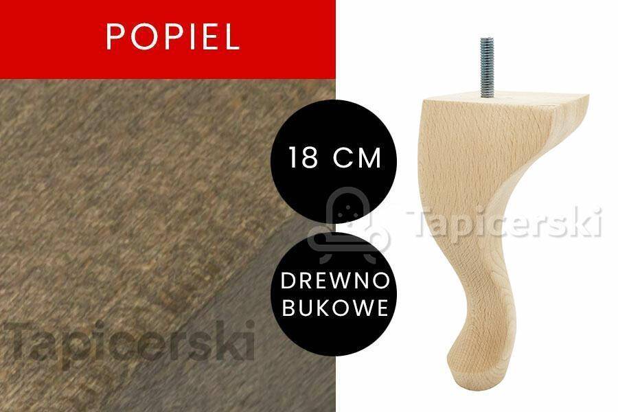 Noga Ludwik|H-18cm|Popiel
