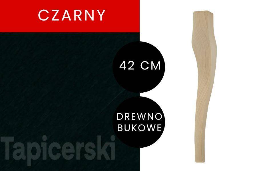 Noga Ludwik 3|H-42 cm|Czarny