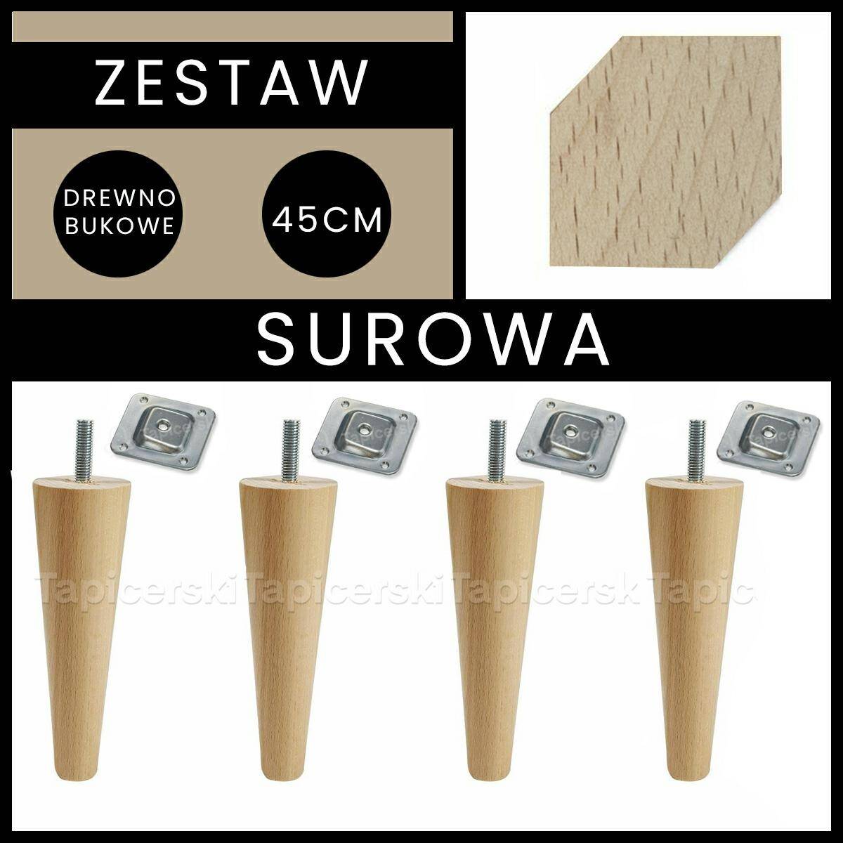 Zestaw Noga Marchewka |H-45cm| + 68x68mm