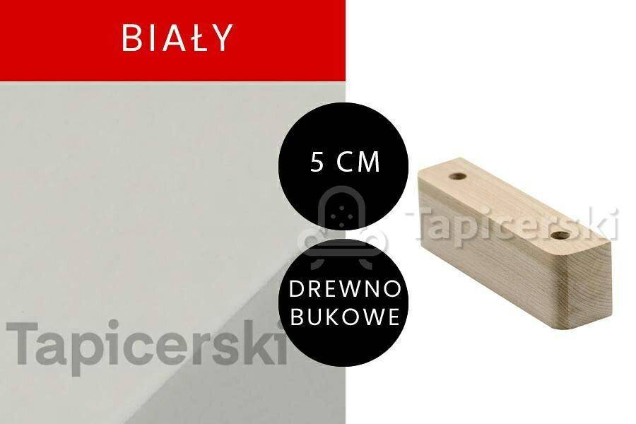 Nóżka Drewniana |H-5 cm|L-14cm Biały