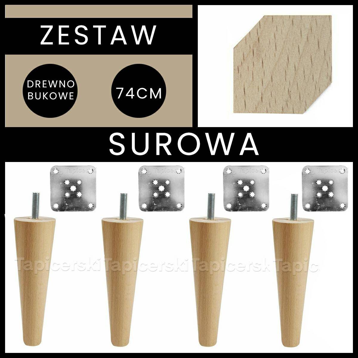 Zestaw Noga Marchewka |H-74 cm| + BLACHA  82x82mmx2mm