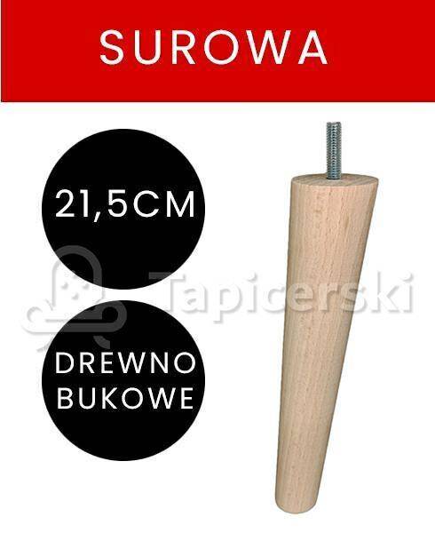 Noga Marchewka Skośna |H-21,5 cm|Surowa