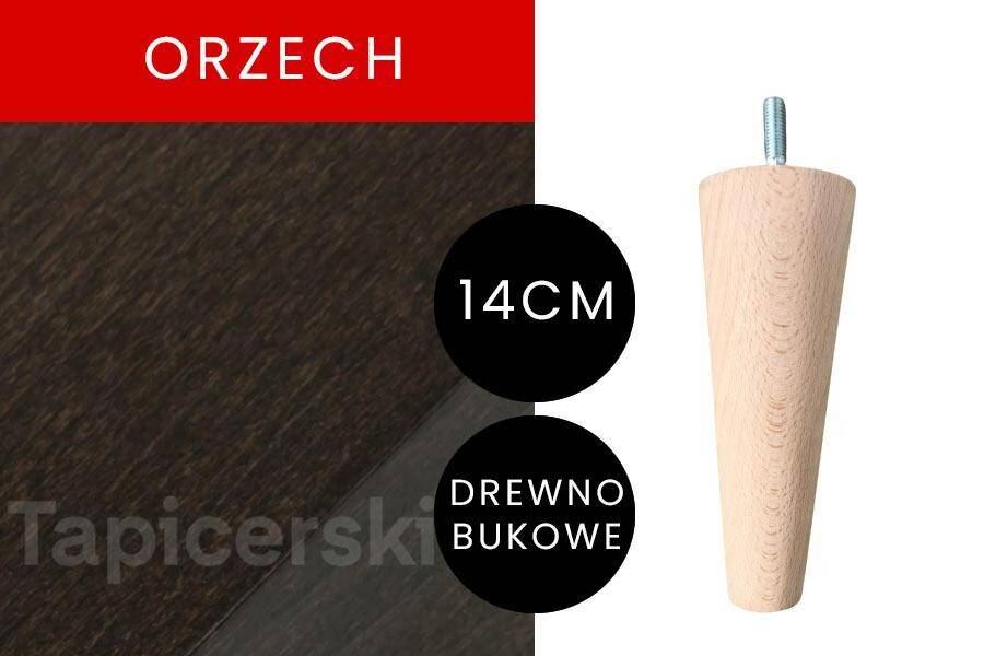 Noga Marchewka|H-14 cm|Orzech