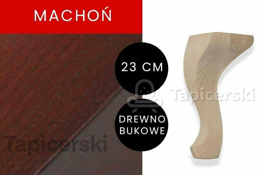 Noga Ludwik|H-23cm|Machoń Kolor Nr 9|