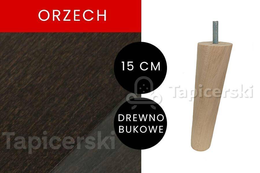 Noga Marchewka Skośna|H-15 cm|Orzech
