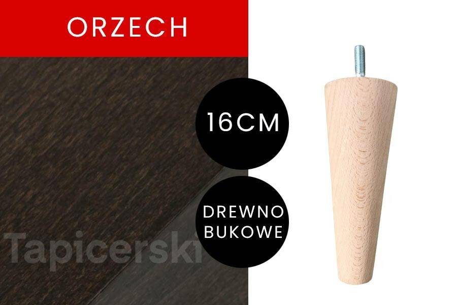 Noga Marchewka |H-16 cm|Orzech