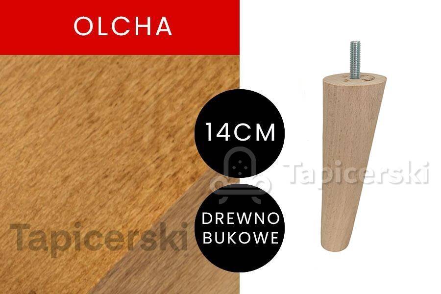 Noga Marchewka Skośna |H-14 cm|Olcha