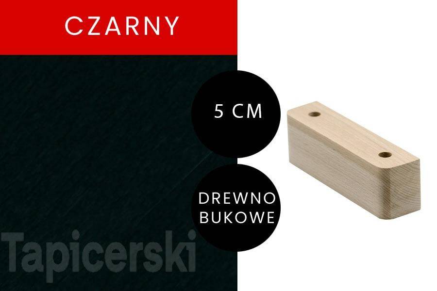 Nóżka Drewniana |H-5 cm|L-14cm Czarny