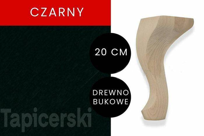 Noga Ludwik | H-20cm| Czarny