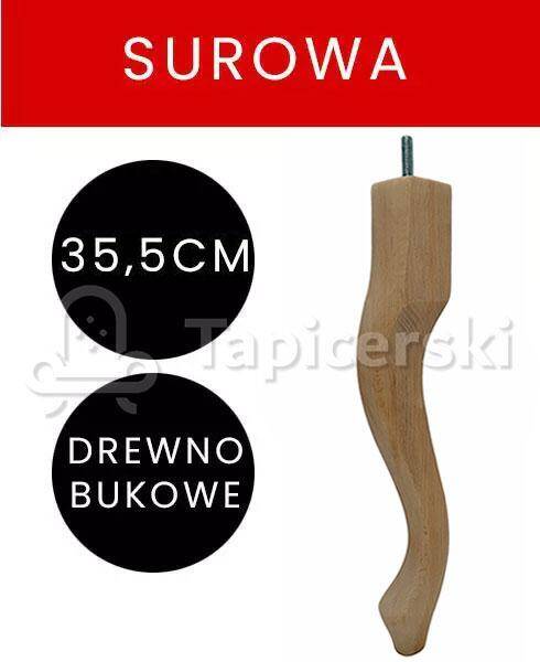 Noga Ludwik|H-35,5cm|Surowa