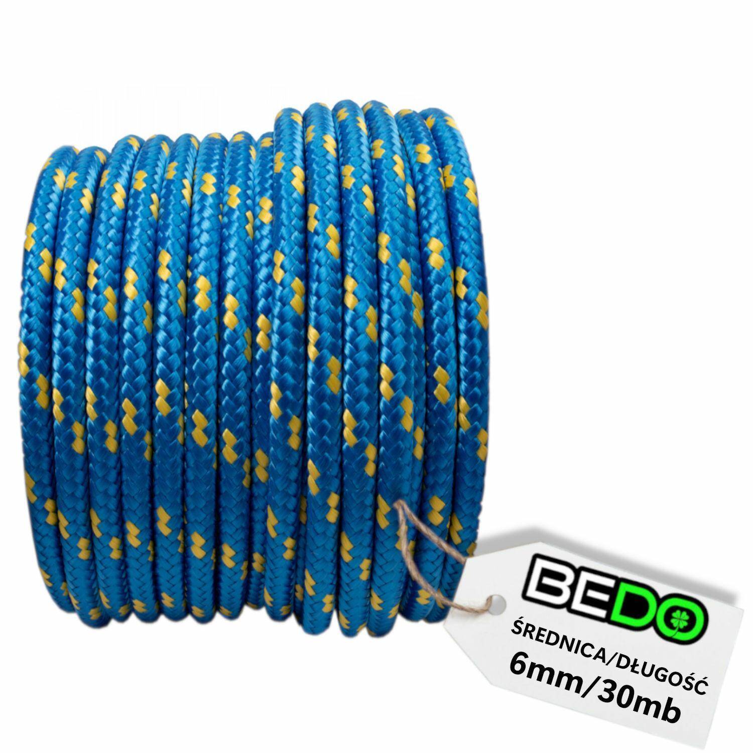 BEDO lina pleciona NIEBIESKA 6mm 30mb