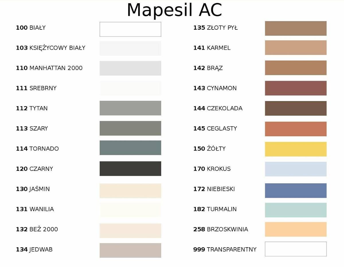 MAPEI Mapesil AC 103 KSIĘŻYCOWY BIAŁY 310ml (Zdjęcie 5)