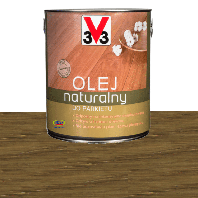 V33 olej naturalny do parkietów BEZBARWNY 2,5l. (Zdjęcie 1)