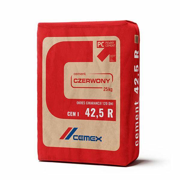 cement czerwony I 42,5R 20kg 56szt/pal