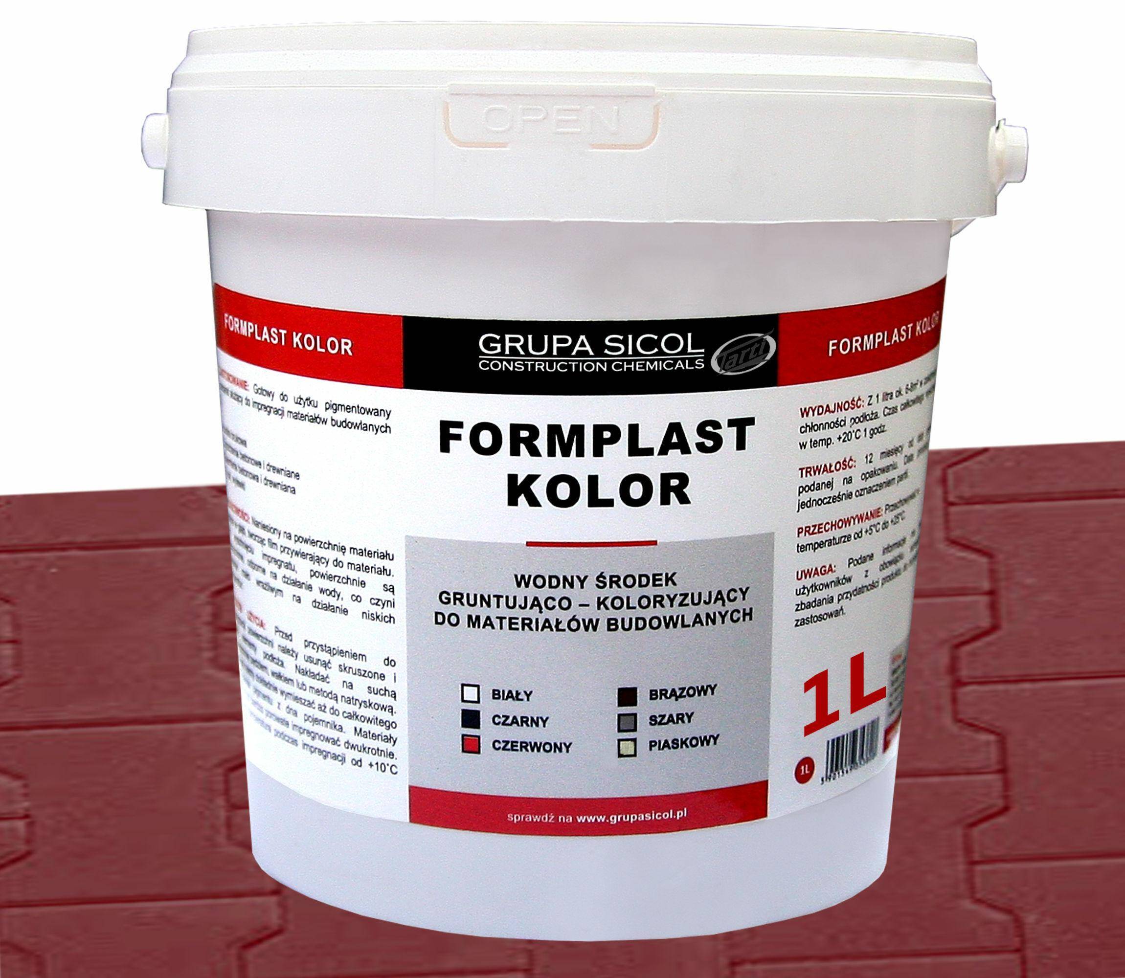 SICOL FORMPLAST KOLOR 1L CZERWONY !!!!!