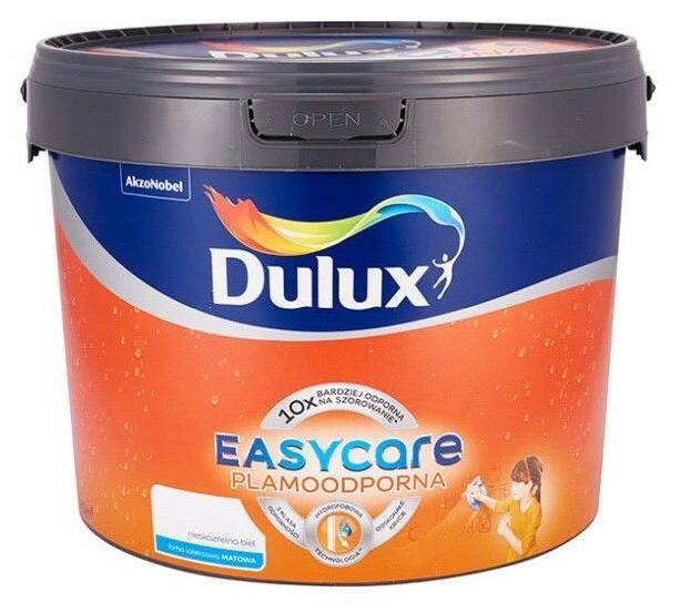 Dulux EasyCare NIESKAZITELNA BIEL farba biała plamoodporna 9L (Zdjęcie 1)