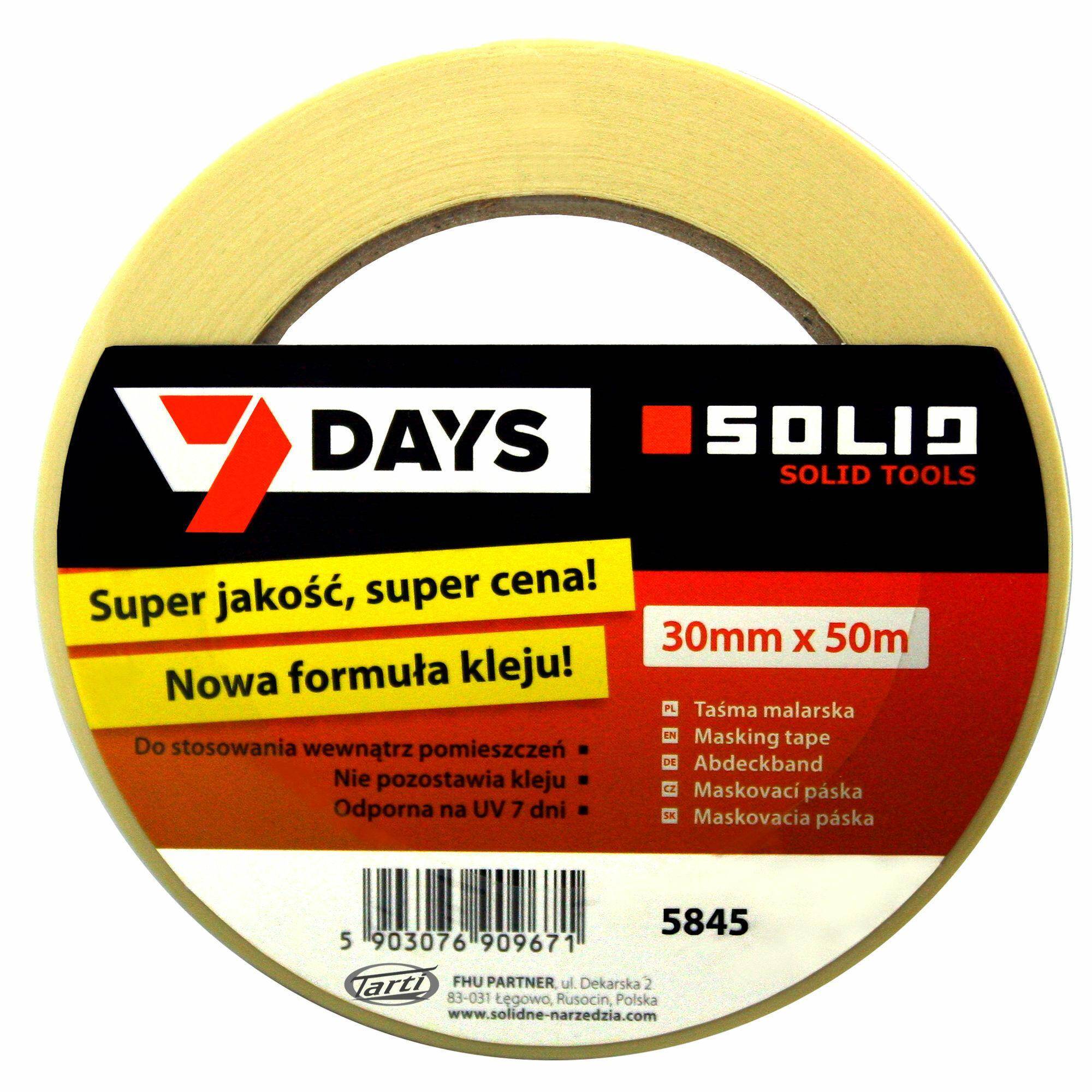 SOLID 5845 taśma malarska 30x50m 7 DAYS
