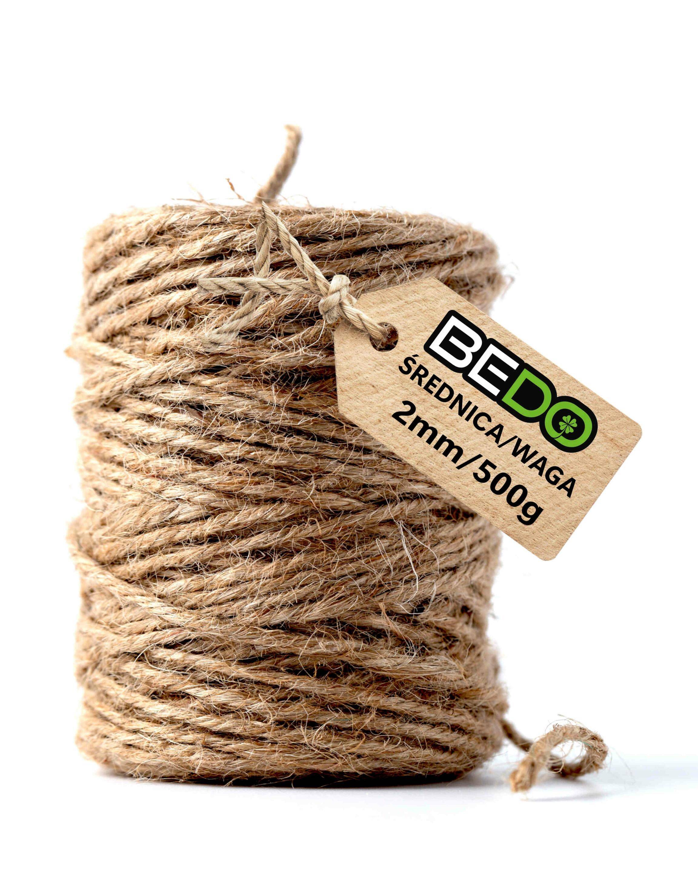 BEDO sznurek JUTOWY 2mm 500g